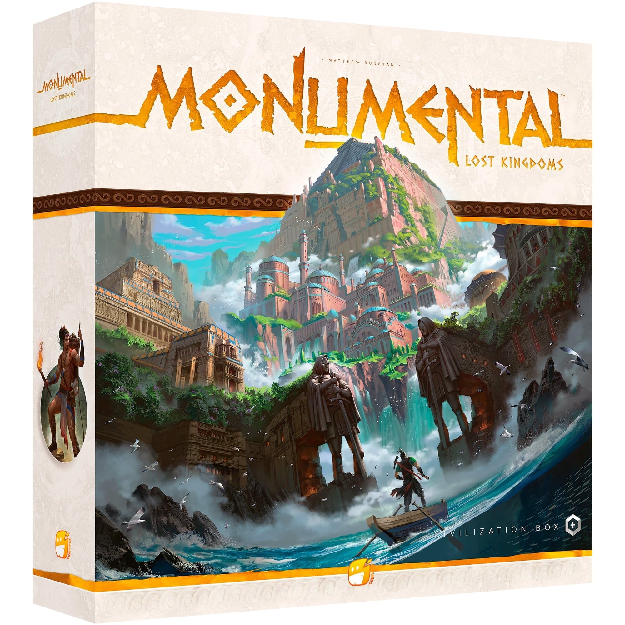 Funforge: Monumental Lost Kingdoms Expansion - Civilization & Deckbuilding Board Game, Adds A 5Th Player, Ages 10+, 1-5 Players,
