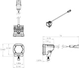 Baja Designs S1 LED Light with Mount – Wide, Work, Spot
