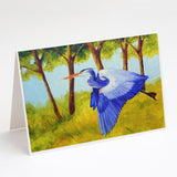 Fyling Heron By Ferris Hotard Greeting Cards And Envelopes Pack Of 8