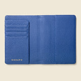 Leather Passport Wallet with RFID Shield- Cobalt