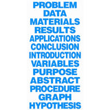 Science Fair Title Cards, Neon Blue