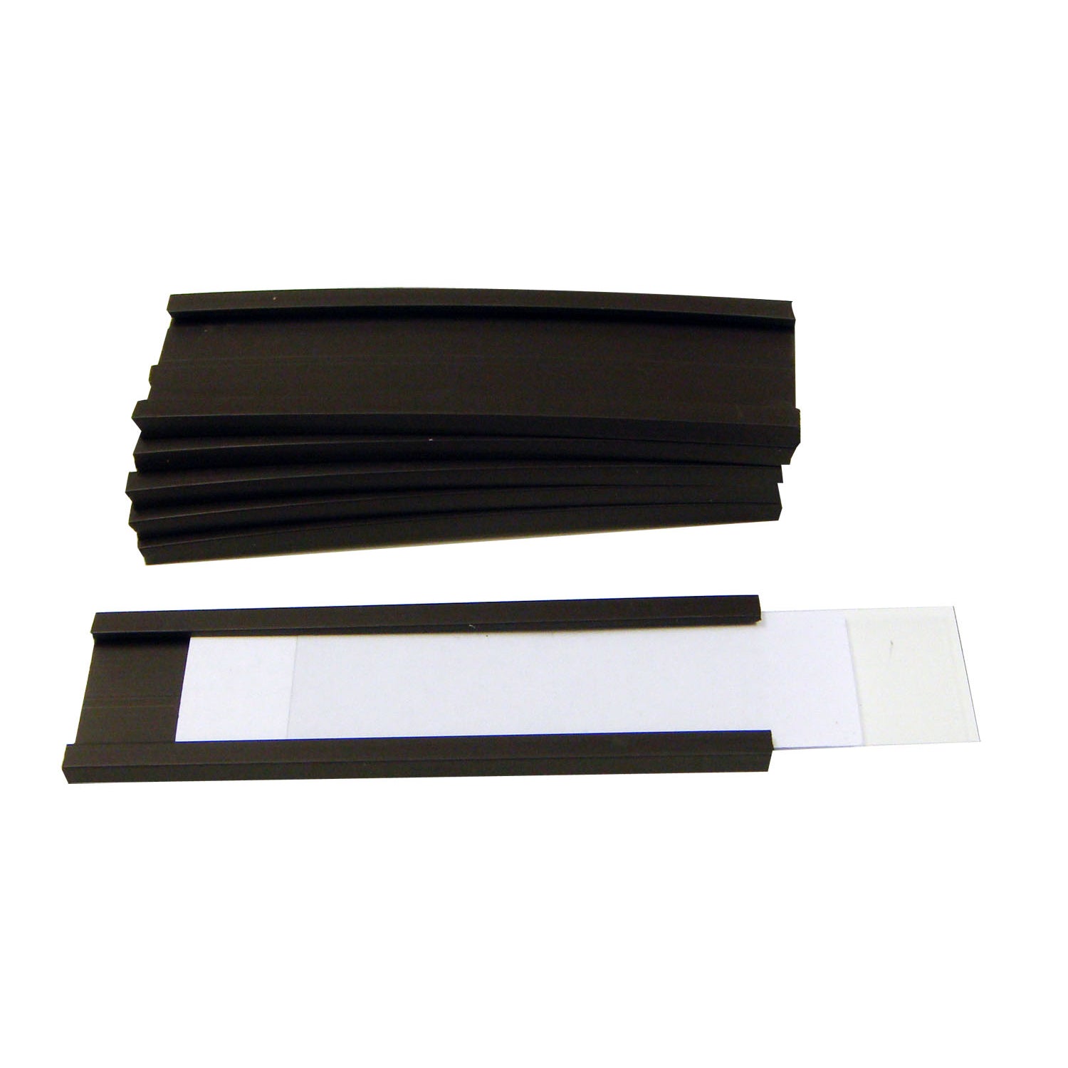Magnetic Data Cards With Inserts, Black, Accessories, .75 X 2.75, 10 Pack