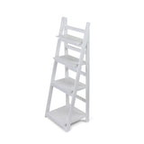 Foxley 4 Tier Folding Wood Shelf - White