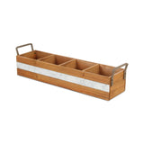 Reid Wooden 4 Slot Storage Caddy - Brown