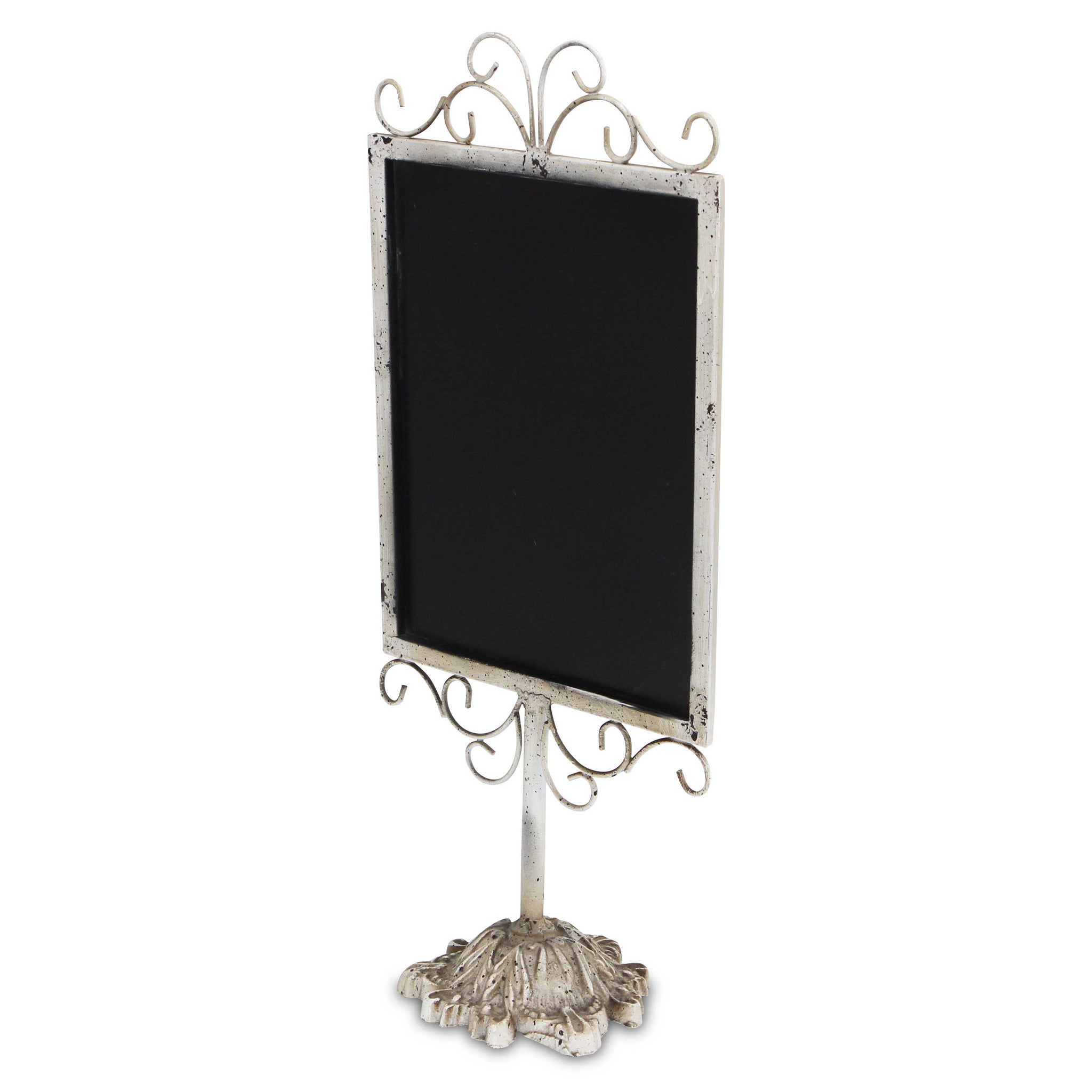 Varian Rustic White Distressed Elegant Chalkboard