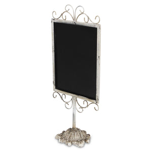 Varian Rustic White Distressed Elegant Chalkboard