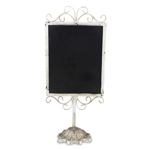 Varian Rustic White Distressed Elegant Chalkboard