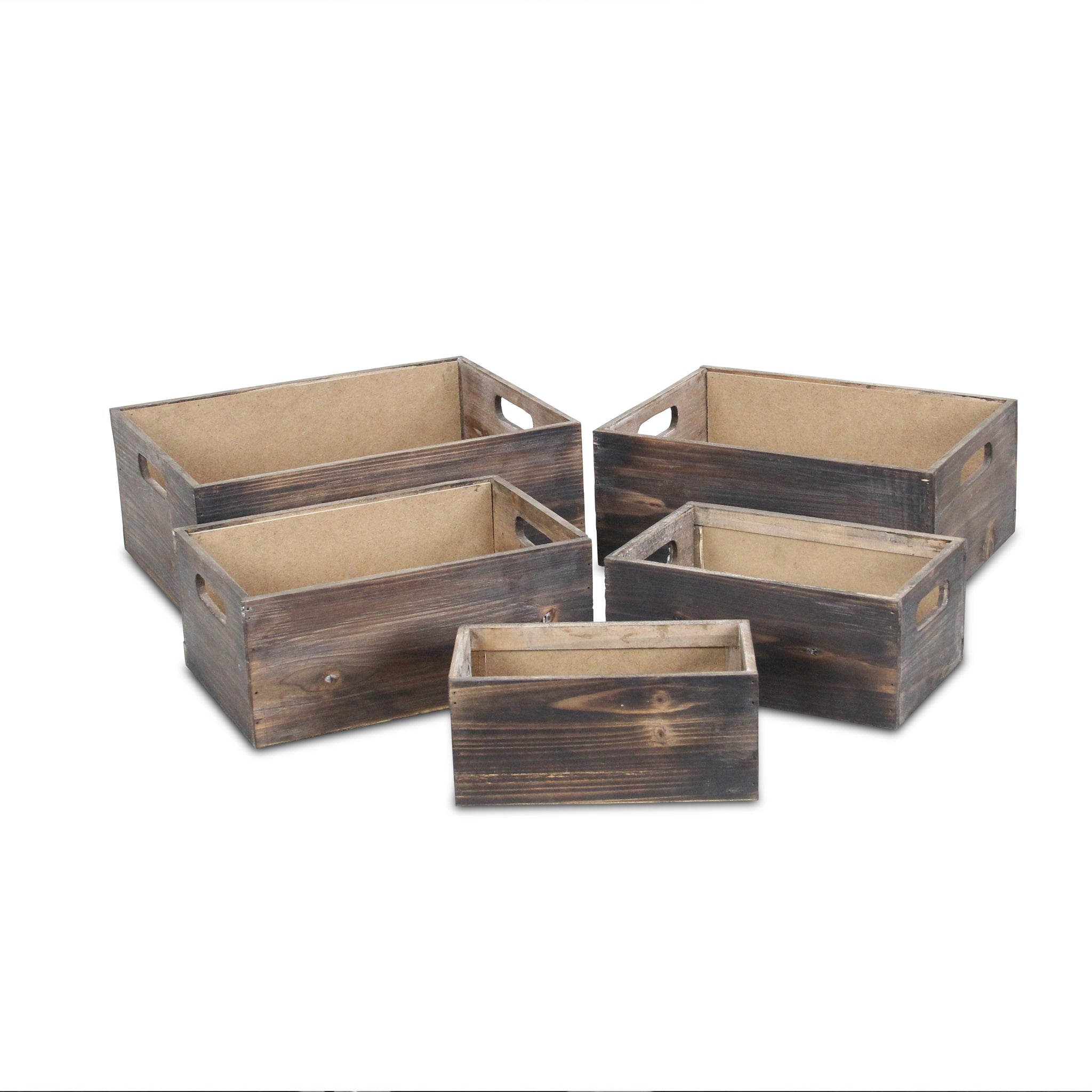 Vale Set Of 5 Wood & Chalkboard Crates