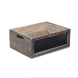 Vale Set Of 5 Wood & Chalkboard Crates