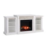 Gallatin Touch Screen Electric Fireplace With Bookcases