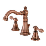Fauceture Fsc197Alac English Classic Widespread Bathroom Faucet, Antique Copper