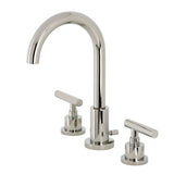 Kingston Brass Fsc8929Cml Manhattan Widespread Bathroom Faucet With Brass Pop-Up, Polished Nickel