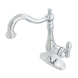 Fauceture Fsy7701Acl American Classic Single-Handle Bathroom Faucet With Push Pop-Up And Cover Plate, Polished Chrome