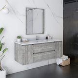 Fresca Formosa 54 Wall Hung Modern Bathroom Vanity W/ Mirror In Ash