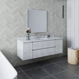 Fresca Formosa 60 Wall Hung Single Sink Modern Bathroom Vanity W/ Mirror In Rustic White