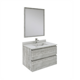 Fresca Formosa 30 Wall Hung Modern Bathroom Vanity W/ Mirror In Ash