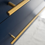 Fresca Lucera 48 Royal Blue Wall Hung Double Undermount Sink Modern Bathroom Vanity W/ Medicine Cabinet