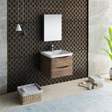Fresca Tuscany 24 Rosewood Wall Hung Modern Bathroom Vanity W/ Medicine Cabinet