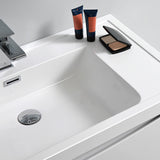 Fresca Tuscany 36 Glossy White Wall Hung Modern Bathroom Vanity W/ Medicine Cabinet