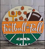Football and Fall Door Hanger - Finished