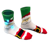 Flashing Santa Claus Christmas Socks 1 Pair