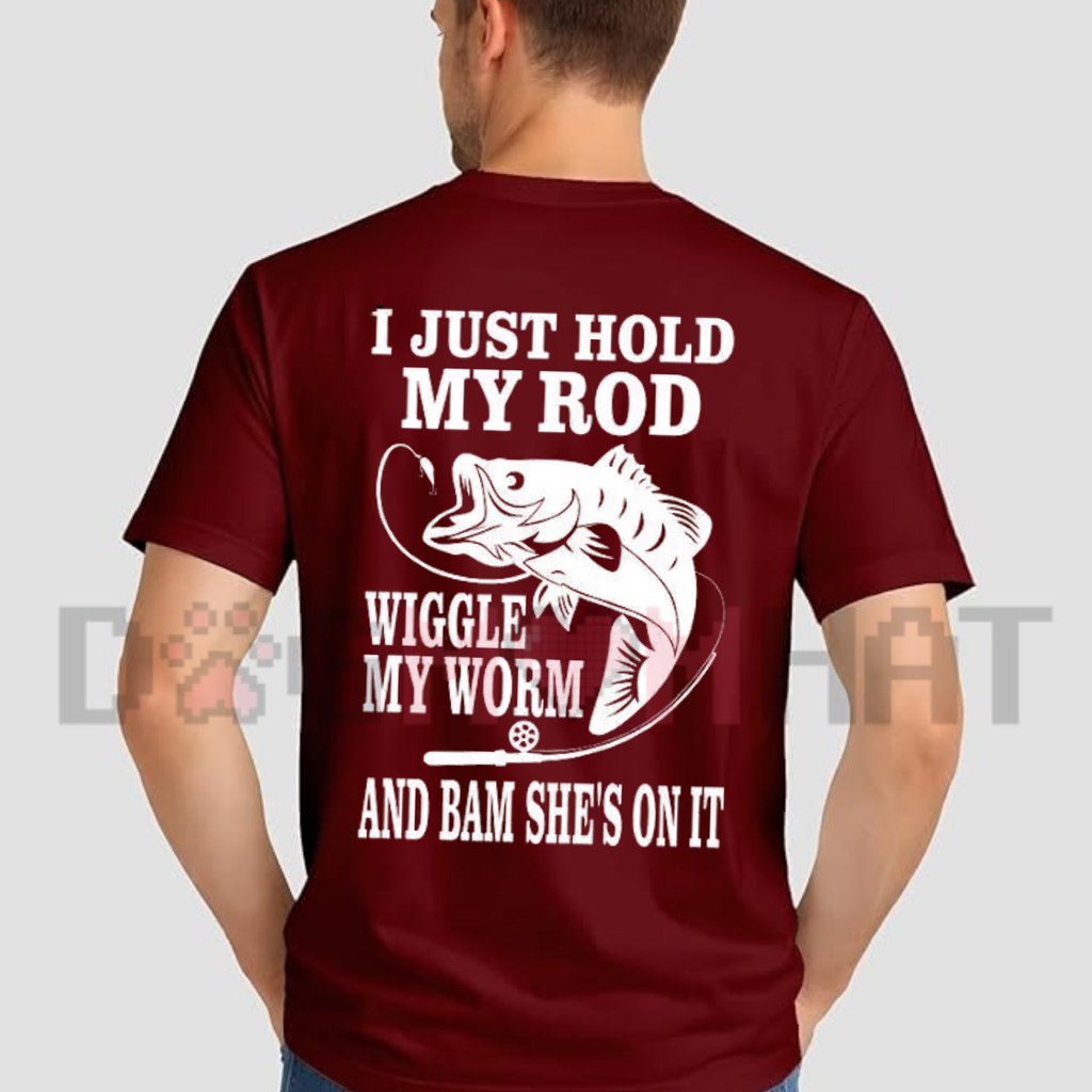 I Just Hold My Rod Funny Fishing Graphic T-Shirt