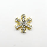 Queen - Nail Charms 10pc - #244 Gold Crystal Snowflakes