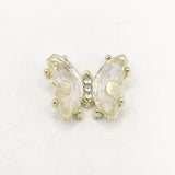 Queen - Nail Charms 10pc - #039 Gold White Butterflies