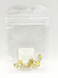 Queen - Nail Charms 10pc - #164 Gold Tiaras with Iridescent Stones