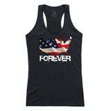 Graphic Tank, Forever USA Map, Black, XL