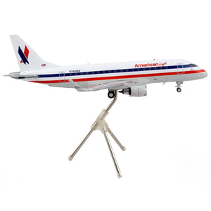 Embraer Erj-170 Commercial Aircraft American Airlines - American Eagle White With Blue And Red Stripes Gemini 200 Series