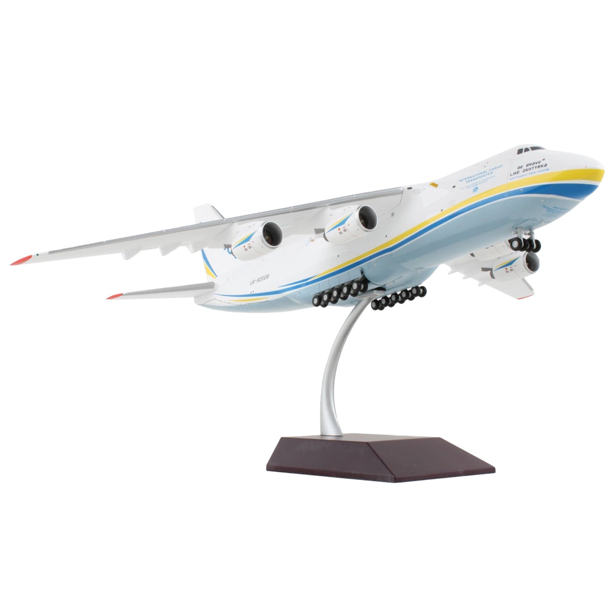Antonov 124-100M Commercial Aircraft Antonov Airlines White With Blue And Yellow Stripes Gemini 200 Series 1/200 Diecast