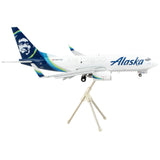 Boeing 737700BDSF Commercial Aircraft with Flaps Down Alaska Air Cargo White with Blue Tail Gemini 200 Series 1/200 Diecast