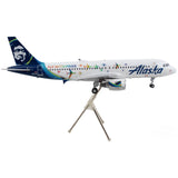Airbus A320 Commercial Aircraft Alaska Airlines Fly With Pride White with Blue Tail Gemini 200 Series 1/200 Diecast Model 