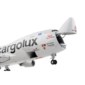 Boeing 747-400F Commercial Aircraft Cargolux Gray With Red Tail Gemini 200 - Interactive Series 1/200 Diecast Model Airp