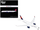 Airbus A350900 Commercial Aircraft Delta Air Lines (N504DN) White with Red and Blue Tail Gemini 200 Series 1/200 Diecast Mo