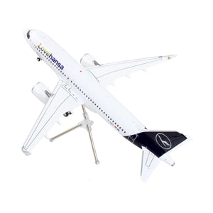 Airbus A320Neo Commercial Aircraft Lufthansa - Lovehansa White With Blue Tail Gemini 200 Series 1/200 Diecast Model Airp