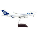 Boeing 747400F Commercial Aircraft Polar Air Cargo White with Blue Tail Gemini 200 Interactive Series 1/200 Diecast Model