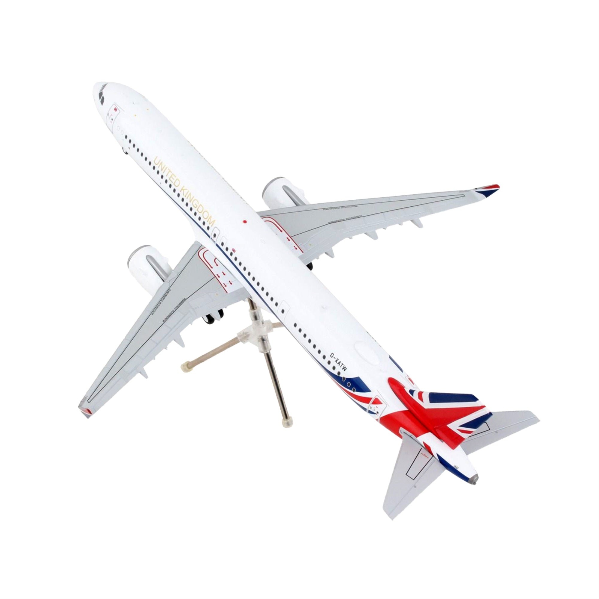Airbus A321Neo Commercial Aircraft British Royal Air Force White With United Kingdom Flag Graphics Gemini 200 Series 1/2