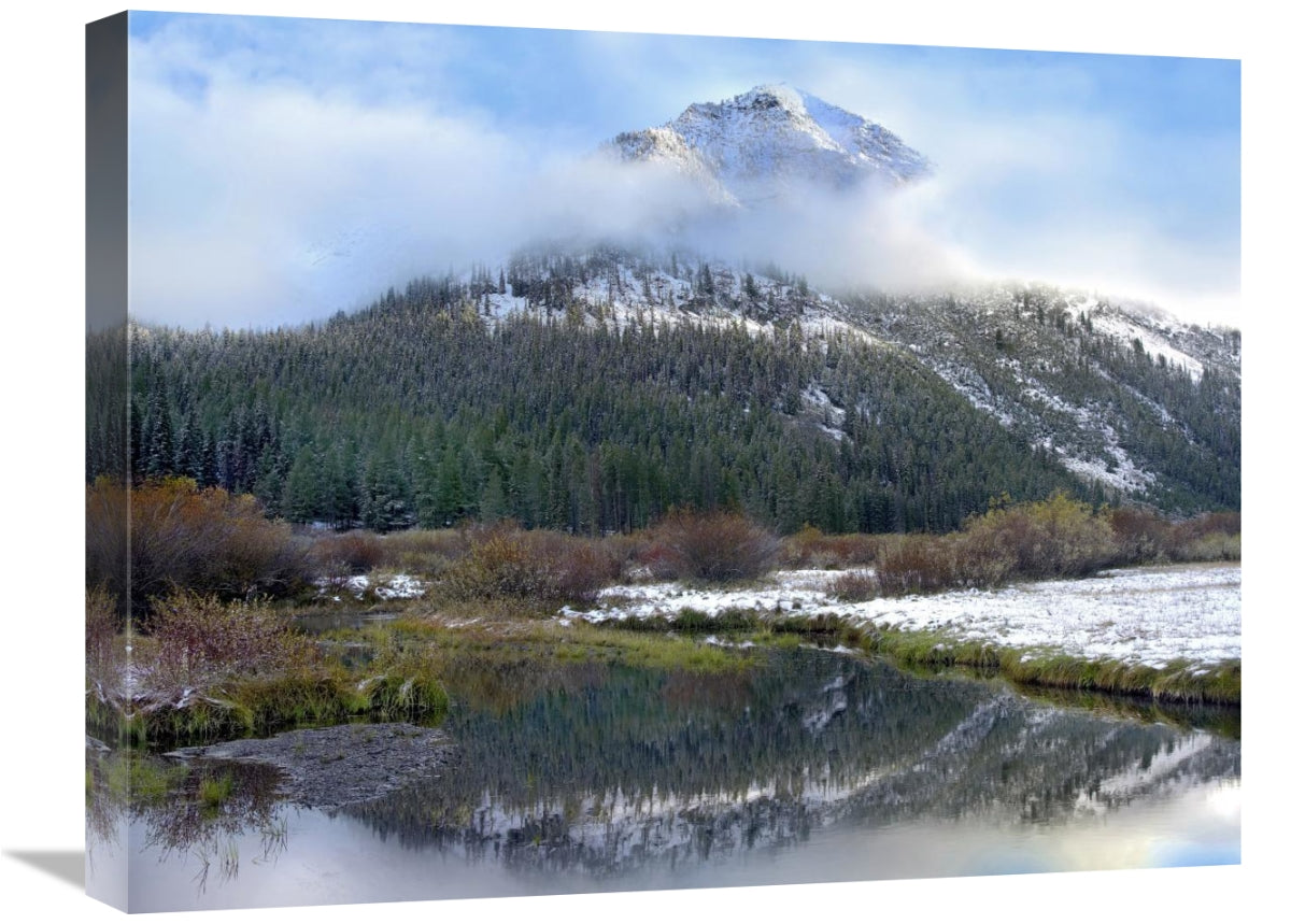Phi Kappa Mountain And Summit Creek, Idaho-Canvas Art-24X18