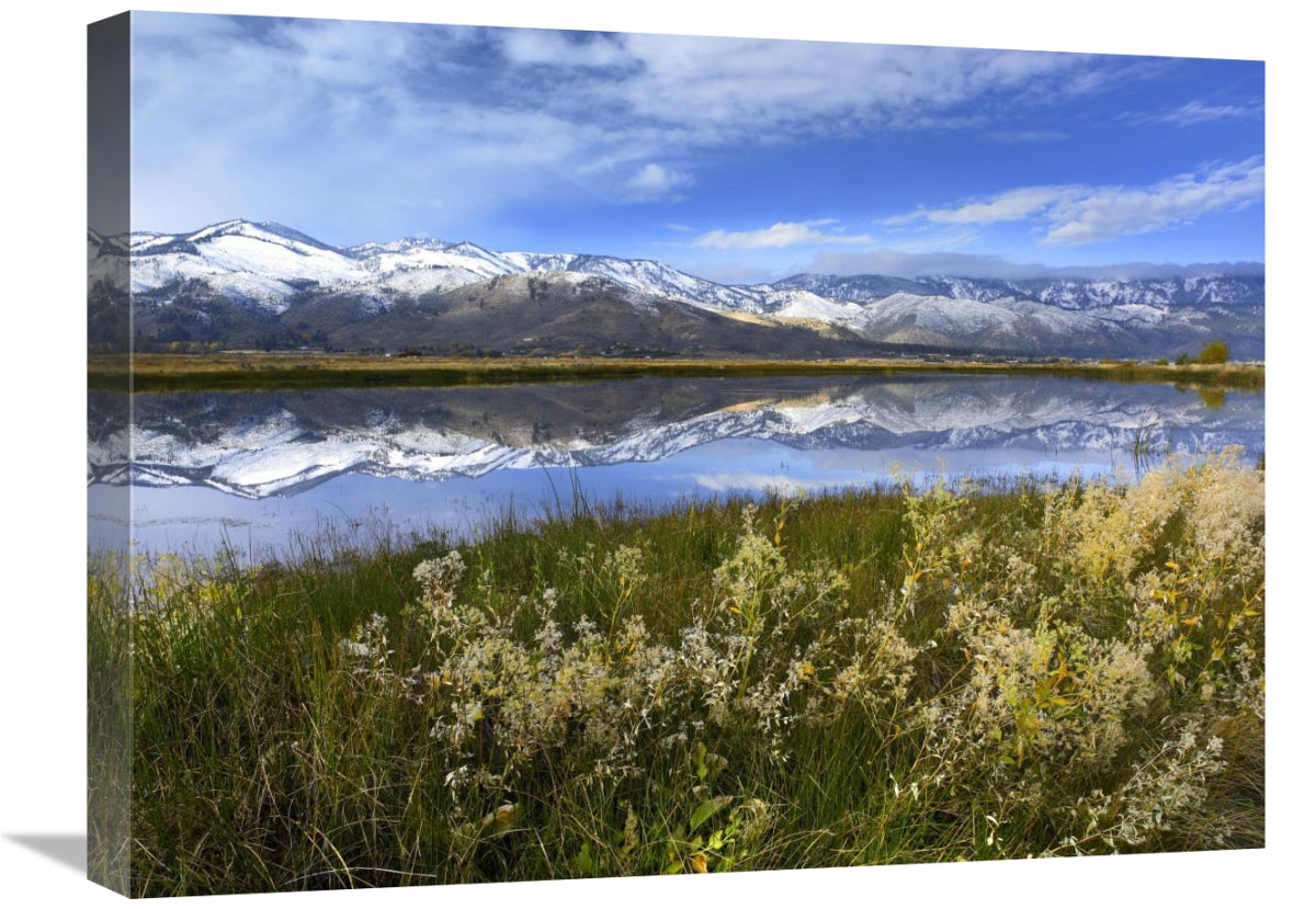 Carson Range Reflected In Washoe Lake, Nevada-Canvas Art-24X18