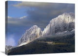 Snow Dusted Mountains, Glacier National Park, Montana-Canvas Art-24X18