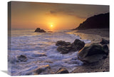 Sunset Over Leo Carillo State Beach, Malibu, California-Canvas Art-24X18