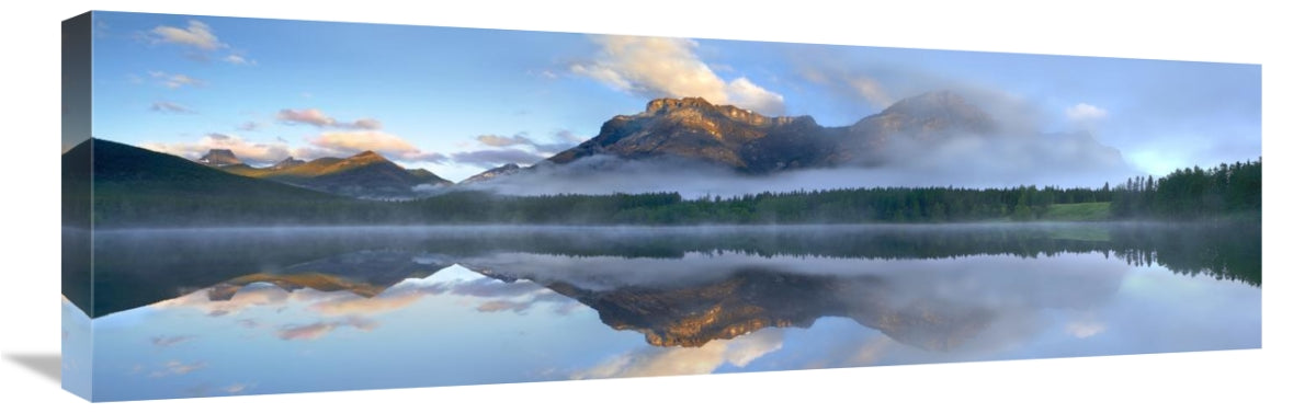Panoramic View Of Mt Kidd As Seen From Wedge Pond, Alberta, Canada-Canvas Art-36X12