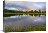 Mountains In The Weminuche Wilderness Reflected In Molas Lake, Colorado-Canvas Art-24X18