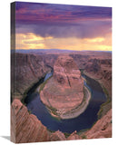 Storm Clouds Over The Colorado River At Horseshoe Bend Near Page, Arizona-Canvas Art-18X24