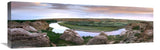 A Bend In The Milk River, Writing-On-Stone Provincial Park, Alberta, Canada-Canvas Art-36X12