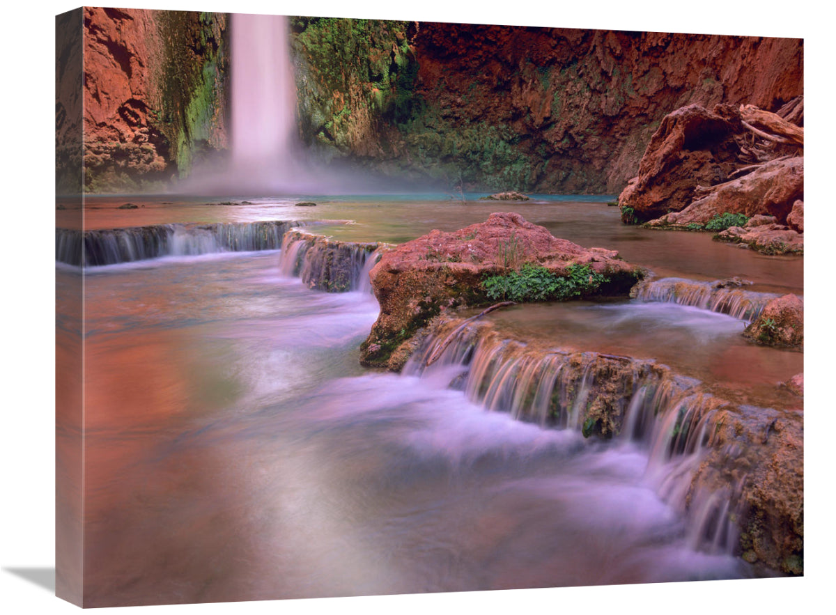 Mooney Falls Cascading Into Havasu Creek, Grand Canyon National Park, Arizona-Canvas Art-24X20