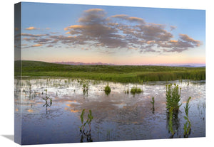 Reflection Of Clouds In The Water, Arapaho National Wildlife Refuge, Colorado-Canvas Art-24X18