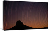 Startrails Over Shiprock In The Four Corners Region Of The Southwest, New Mexico-Canvas Art-30X20